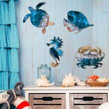 1/4 Piece Ocean-Themed Wooden Wall Decoration, Coastal Wall Hanging, Summer Beach Wall Art, Wooden Ocean Beach-Themed Hanging Ornament With Turtle, Seahorse, Crab, And Fish Motifs, Suitable For Ocean View Rooms, Bedrooms, Living Rooms, Bathrooms, And Outdoor Beach Party Decorations - Multicolor - View 6