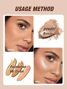 1pc Angled Round Makeup Brush, Professional Synthetic Brush Suitable For Contouring, Foundation, Concealer, Blush, Contouring, Foundation, Blush Brush, Angled Blush Brush, Contouring Brush, Makeup Brush Tool - Black - View 5