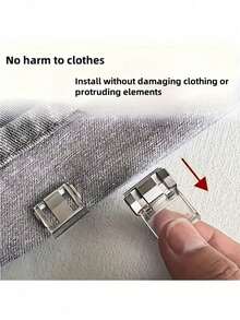 2/4/5/6/10/12/15/20/25/30/35/50个装裤腿缩短隐形固定夹，防拖裤脚，免缝隐藏式扣环腿部闭合装置，防拖地裤脚扣 - 彩色 - 查看 3