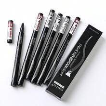 1支四合一眉笔，持久显色，黑色和棕色防水液体眉笔，四合一涂抹方式 - 多色 - 查看 2
