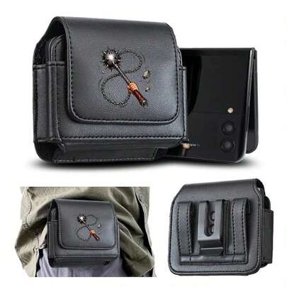 一款复古风格可折叠手机腰包，是您户外手机收纳的理想之选；这款腰包融合了中世纪和蒸汽朋克风格，是馈赠亲朋好友的绝佳礼物。