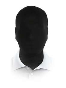 全脸面罩，氨纶材质，连帽设计，透气弹性，适合万圣节角色扮演服装，男女通用，黑色全脸面罩，成人无脸变形头套服装。 - A - 查看 8