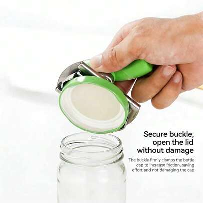 1 cái - Dụng cụ mở nắp lon đa năng, dụng cụ vặn nắp lon nhà bếp, dụng cụ mở nắp chai bằng thép không gỉ có thể xoay điều chỉnh giúp tiết kiệm sức lực.