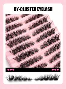 100pcs D-Shaped Curly Fluffy False Eyelash Clusters, Thick Segmented False Eyelash Clusters, Thick False Eyelash Extensions, Single Eyelashes For DIY Eyelash Extensions, Daily Makeup, Home And Travel Cheap, Lashes Clutters, Fluffy Lashes - View 4