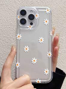 Flower 1pc Daisy Pattern Transparent Anti-Drop Phone Case Compatible With IPhone 16/11/12/13/14/15/15Pro/15 Plus/15 ProMax/7Plus/8Plus/X/Xs Max/Xr/11Pro/12Pro/13Pro/14Pro/12mini/13mini/11ProMax/12ProMax/13ProMax/14ProMax/14Plus/7/8/16Pro/16Plus/16ProMax/17/17PROMAX/17PRO/AIR - Multicolor - View 4