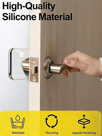 Anti-Collision Door Stop Pads - No-Drill Self-Adhesive Wall Protectors, Special Shock-Absorbing Buffer Pads For Refrigerators, Cabinets, Office And Home Doors, Reusable, Strong Adhesive Tape, Noise Reduction And Damage Prevention