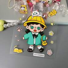 左撇子淘气日记 5D 立体浮雕贴纸，可爱卡通手机壳平板电脑防水贴纸，无残留 - 彩色 - 查看 1