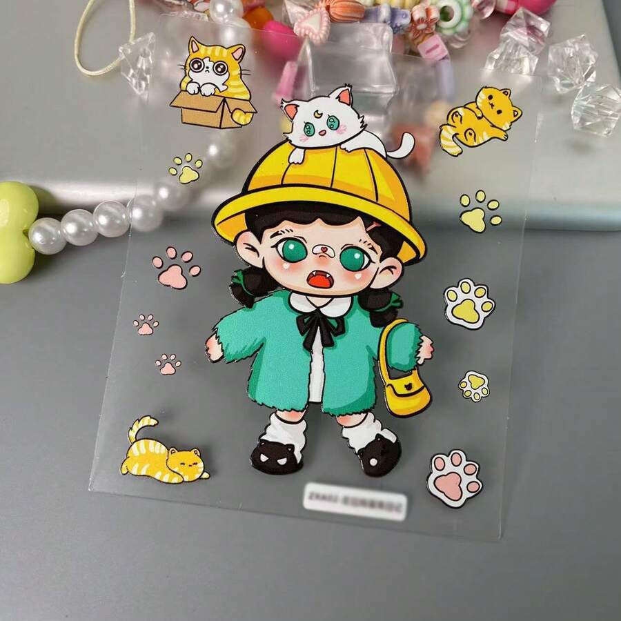 左撇子淘气日记 5D 立体浮雕贴纸，可爱卡通手机壳平板电脑防水贴纸，无残留 - 彩色 - 查看 1