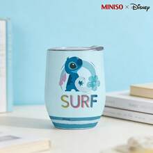 MINISO X Disney Lilo & Stitch SURF Tropical Insulated Stainless Steel Eggshell Tumbler With Lid,Double-Walled Vacuum Cup For Coffee,Wine,Drinks - 彩色 - 查看 1