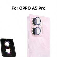 1pc Lens Protector, Compatible With OPPO A5/A5X/A5 Pro Metal Ring Tempered Glass Lens Protector, High Definition Independent Lens Protector, Scratch-Resistant And Wear-Resistant, Ultra-Thin Tempered Glass Lens Cover, 9H Tempered Glass Metal Camera Screen Protector, Easy Installation With Positioning Tool, Fashionable Phone Accessory, Compatible With Protective Case - Multicolor - View 12