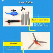 OBOVAY Đồ chơi máy bay trực thăng (1 chiếc/6 chiếc/15 chiếc), máy bay trực thăng xoay 360°, phù hợp cho bé trai và bé gái, đồ chơi số lượng lớn, quà tặng tiệc tùng, phần thưởng trong lớp học, đồ nhồi piñata, đồ nhồi túi quà, quà sinh nhật, nhiều kiểu dáng và màu sắc khác nhau [Cần lắp ráp] - Nhiều màu - Xem 3