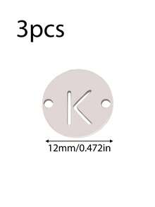 3个/套 字母连接吊坠 不锈钢 A-Z 字母吊坠 18K PVD 镀层 DIY 耳环 手链 首饰制作 - 吊墜 - 查看 56