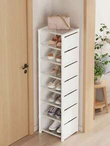 8层家用多层可折叠单排鞋架 - 节省空间，易于组装，是家庭、客厅和学校宿舍的理想鞋架收纳之选。它可用于鞋架收纳、现代鞋架、鞋架分类架、客厅鞋架和家居装饰。 - 查看 2