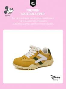 Authorized Collaboration With Mickey Mouse | A Pair Of Disney Children's Sneakers, Suitable For Daily, Festival, Sports, And Outdoor Wear. It Fits The Foot Comfortably, Is Anti-Slip, Wear-Resistant, And Breathable (Boys' Sneakers, Boys' Board Shoes, Children's Sneakers, Girls' Sneakers, Girls' Board Shoes) - Yellow - View 3