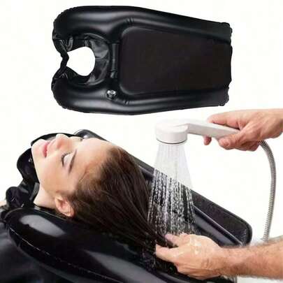1 Portable Inflatable Hair Wash Basin, Perfect For The Elderly, Disabled, Pregnant, Injured, And Bedridden - Easy Hair Care