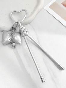 1pc Fresh Keychain Pendant, Ins Style Bow Knot Pendant, Cute Handmade Rope, Bag Charm - Multicolor - View 8