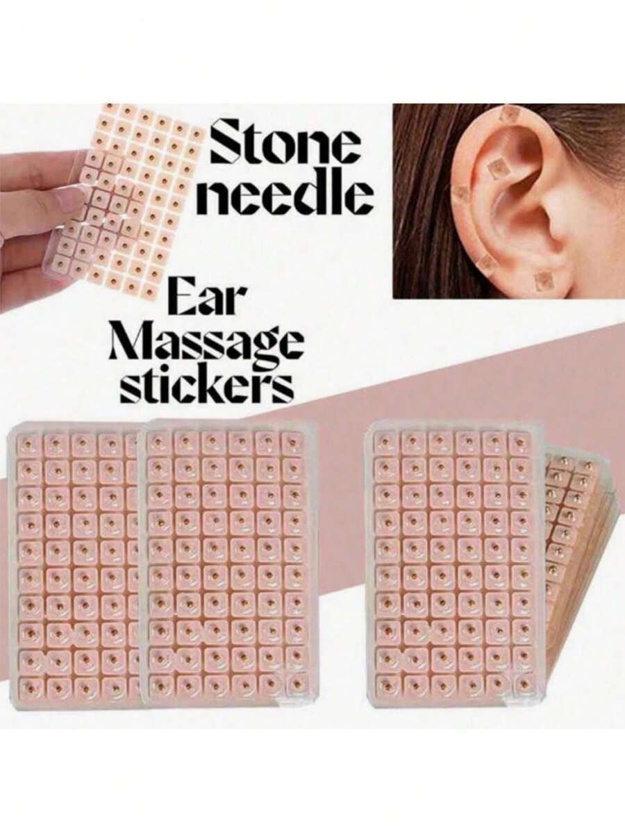Ear Acupressure Point Massage Therapy Patch Set - Multicolor - View 1