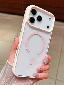 1个Hadaasi粉色奢华磁性半透明几何方块手机壳,兼容 16、15、14、13、12、11 Pro Max,采用透明亚克力设计,支持磁吸无线充电,防水防震防摔防刮,春季礼物佳选。同时兼容三星Galaxy A57、A37、A56、A36、A26、A16、S25FE、A17/Galaxy S26 Ultra/S26 Plus/S26/S26 Edge/S26 Pro/S25 Ultra、S24 Ultra。 - 粉色 - 查看 9