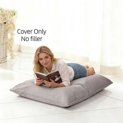 1pc Lazy Sofa Cushion Cover Only(No Filler), Living Room Recliner, Sleepable Tatami Bedroom Reading Single Small Sofa, Leisure Lounge Chair