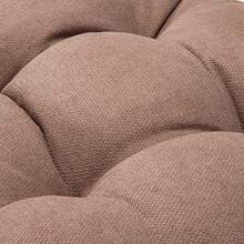 Juego de 4 cojines de silla para sillas de comedor almohadillas para orejas de silla y alfombrilla con lazos para asiento de cocina y computadora 4 unidades 17 x 16 pulgadas café - C y f - Ver 6