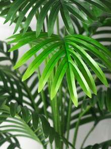 1件/3件 大號人造棕櫚植物，植物排列與天然植物相似，45英吋高人造香蕉樹，24片葉子，逼真塑料寬葉植物裝飾，人造植物 - 軍綠色 - 查看 3
