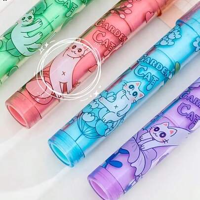 2pcs Cute Cat Paw Retractable Erasers, Beautifully Designed, Decorative Stationery Gift, Suitable For Office Supplies Or Student Stationery, Affordable (Random Color)