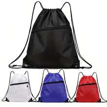 1 Piece Drawstring Bag, Large Capacity Drawstring Backpack, Outdoor Sports Travel Bag, Toiletry Bag - Blue - View 4