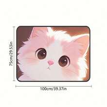 可爱猫咪图案超厚汽车后备箱垫，防水防尘易清洁，适用于SUV、轿车和卡车，有效保护后备箱。 - 100cm*75cm - 查看 11