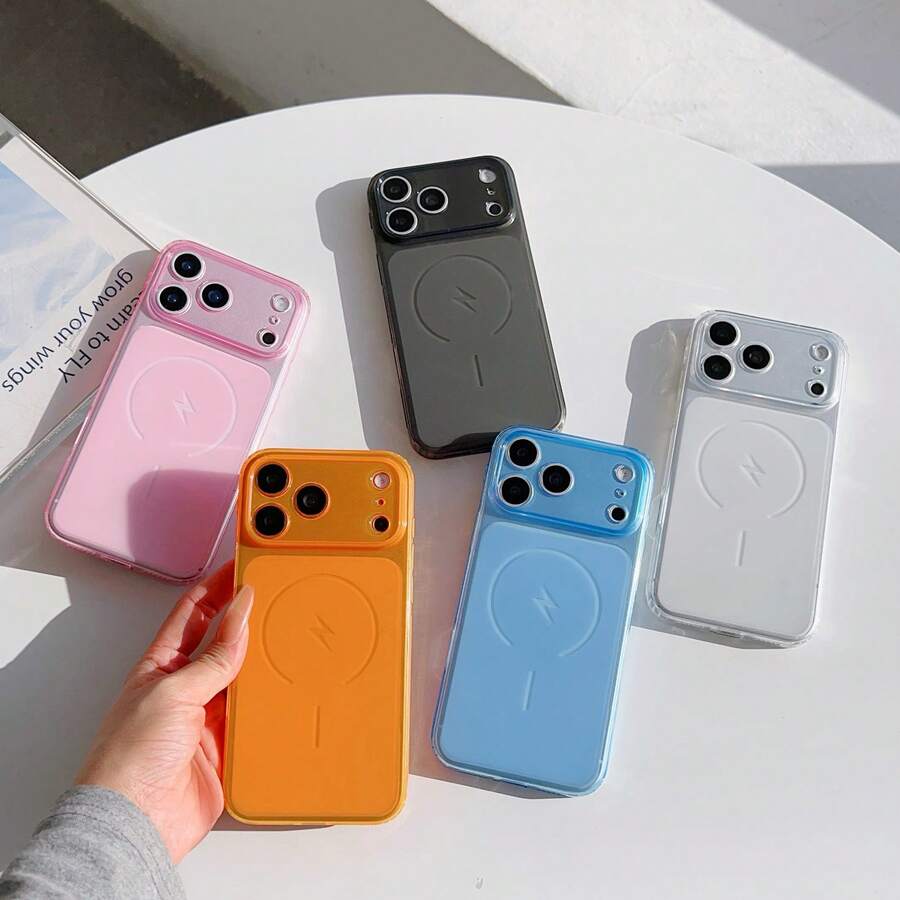 1个哑光大窗口手机壳，兼容苹果11、12、13、14、15、16、17系列，简约时尚手机保护套 - 白色 - 查看 1