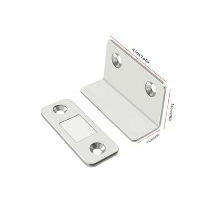 8pcs Magnetic Door Catches, High Manganese Steel Invisible Cabinet Door Stops, Strong Adhesive Attach To Wardrobe Sliding Doors, Easy Home Hardware Installation