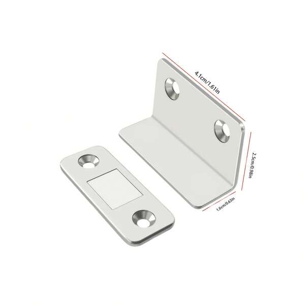 8个磁性门吸，高锰钢隐形柜门挡，强力粘合剂可粘贴于衣柜推拉门，简易家居五金安装