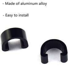 12 Pcs Clamps C - Clips Aluminum Alloy Housing Hose Guide Brake Derailleur Shifter MTB Bike Road - Black - View 4