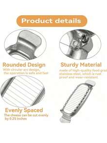 多功能铝制奶酪黄油切割器 – 鸡蛋切片器、鹅肝切片器和奶酪切片器 - 查看 7