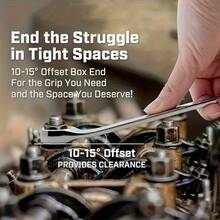 8-10-12mm Industrial Matte Finish Ribbed Open-End Wrench, Fixed Wrench, Pearl Nickel-Chromium-Vanadium Steel Spline Wrench, Reversible Wrench Set - 8-10-12 Three-piece Set - View 5