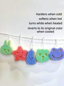 Miếng bọt biển hoạt hình cảm biến nhiệt độ để lau chùi, dụng cụ cọ nồi tẩy dầu mỡ nhà bếp, dụng cụ rửa chén. - nhiều màu - Xem 1