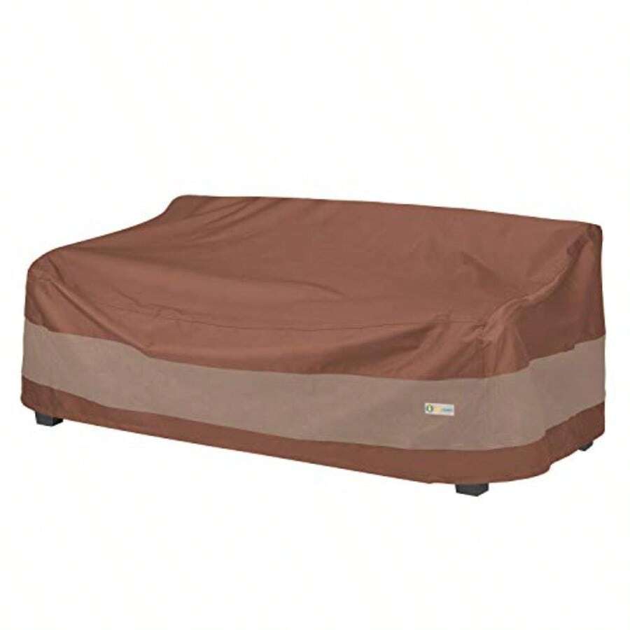 Duck Covers Ultimate - Funda Impermeable para sofá biplaza de Patio de 85 Pulgadas Fundas para Muebles de Patio - Capuchino moca - Ver 1