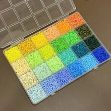 Ensemble de perles DIY avec boîte, haricots mungo et perles fondues de 2,6 mm, kit d'artisanat de porte-clés fait main, cadeau de vacances - Multicolore - Voir 18