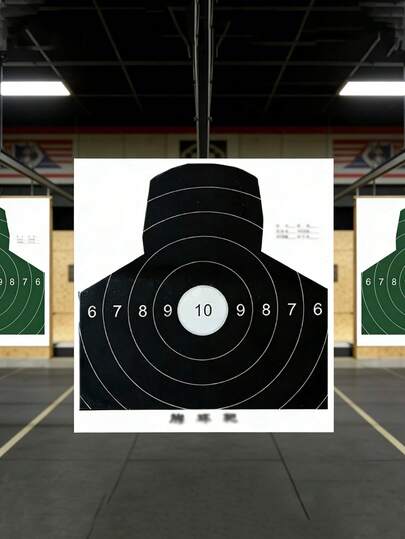 20张户外狩猎射箭配件，50*50厘米圆形靶纸，两种颜色可选，半身胸环靶纸，适合作为礼物送给家人和朋友