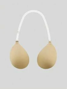 1对隐形粘性聚拢文胸，带透明挂脖肩带，可重复使用，适用于露背连衣裙和上衣的粘性无肩带文胸 - 彩色 - 查看 14