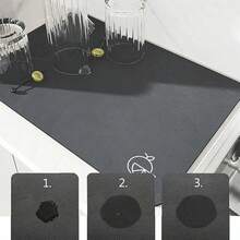 1 Piece, Square Skull Coffee Pattern Anti-Scald Mat, Soft Rubber Backing Heat Insulation Pad, Desktop Protection Mat, Coffee Machine Counter Mat, Kitchen Drain Mat, Home And Kitchen Placemat - Multicolor - View 5