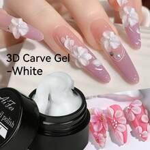 AiFer 1瓶8毫升3D美甲雕刻胶，亮白色透明固体雕刻胶，适用于美甲艺术设计和制作 - 彩色 - 查看 11