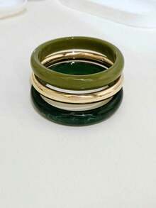 3-Piece Elegant Retro Bracelet Set, Fashionable Minimalist Design, Suitable For Daily Wear, Women's  Jewelry, Non-Inlaid, Ideal For Everyday And Party Occasions Year-Round (Premium Product) - 多色 QP - 查看 4