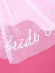 1PC Bride, Bridal Veil Headband With Comb, Wedding Bridal Veil, Bachelorette Party Accessory,Bride Stuff,Bachelorette Party,Bachelorette,Summer,Beach,Festival,Elegant - Multicolor - View 2