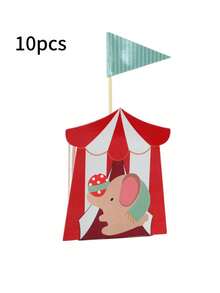 10Pcs Cute Cartoon Lion Candy Boxes Creative Circus Theme Animal Series Gift Boxes For Kids Baby Birthday Party Supplies - Multicolor - View 8