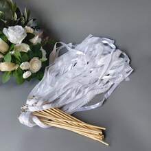 10 chiếc đũa phép bằng satin trắng có chuông, đũa phép tua rua ren, thích hợp làm quà tặng đám cưới, đạo cụ tiệc tùng, trang trí sinh nhật, trang trí Halloween, trang trí Giáng sinh. - Xem 11