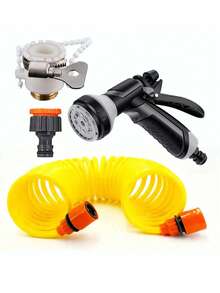 花园软管、软管、水枪、洗车软管、卷绕软管、园艺、庭院、可伸缩柔性灌溉管、带喷枪的魔法花园软管、高压、汽车清洁工具 - B - 查看 13