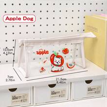 Hộp đựng bút hình quả táo trong suốt, túi đựng văn phòng phẩm chống thấm nước dung tích lớn dễ thương, túi đựng đồ dùng học tập cho học sinh, túi đựng bút hình hoạt hình. - hộp đựng bút Apple Pencil - Xem 12