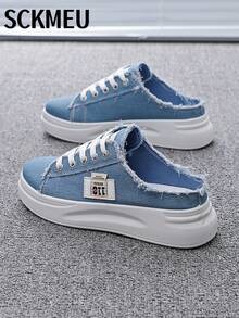 SCKMEU. Dép lê unisex cỡ lớn mới về mùa xuân, nhẹ, thoải mái, kiểu dáng cổ điển, đa năng. - Màu xanh lam - Xem 14
