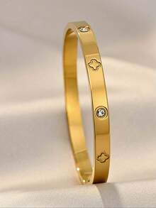 Gold Bracelet, Elegant Minimalist Design, Suitable For Dates, Gatherings, Party Gifts - Gold - View 7