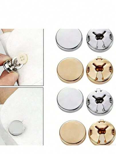 5件套纯色DIY袖扣配件，铜质龟壳袖扣，手工衬衫领口装饰纽扣，几何图案纽扣套装，衬衫纽扣，夹式纽扣套装，时尚水晶袖扣套装，适用于燕尾服和婚纱装饰